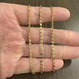 18k Yellow Gold 8.6g Solid Thin Vintage UnoAErre Circle Link Necklace Italy 24"