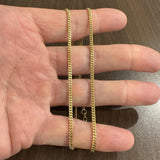 18k Yellow Gold 11.2g Solid 2.5mm Vintage Curb Link Chain Necklace Italy 18"