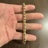 Chimento 18k Yellow White and Rose Gold 21.6g Vintage Fancy Link Bracelet 7.75"