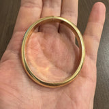 14k Yellow Gold 23.4g Heavy Polished 10mm Ladies Bangle Bracelet 7"