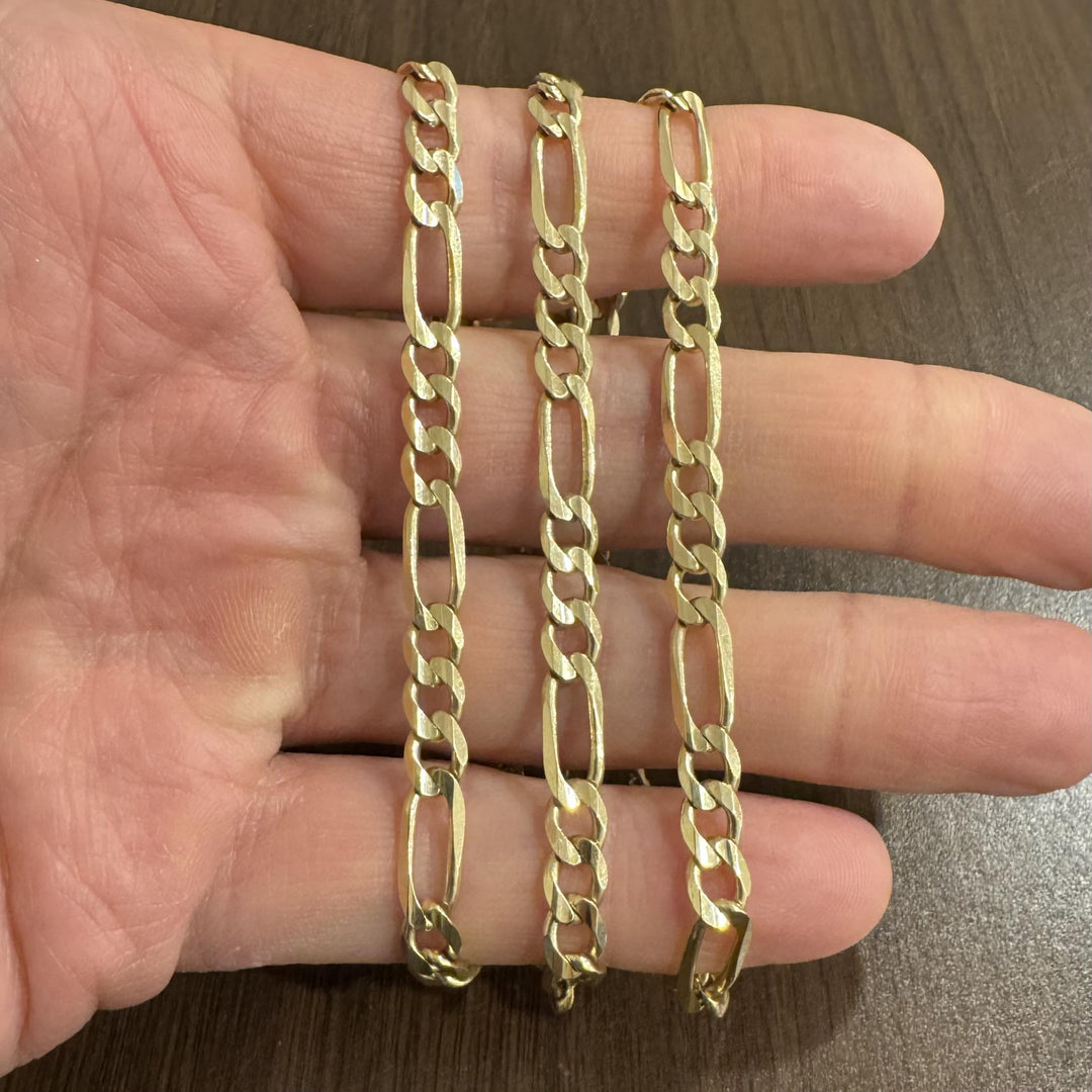 14k Yellow Gold 31g Solid Heavy 6mm Figaro Link Chain Necklace Turkey 24"