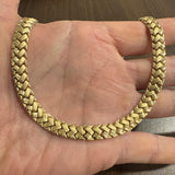 14k Yellow Gold 25g Ladies 9mm Fancy Link Necklace 16"