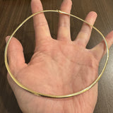 14k Yellow Gold 19.4g Solid Ladies 3.5mm Omega Link Necklace 17"