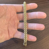 18k Yellow Gold 25.7g Thick Squared 9mm Fancy Link Bracelet 8.5"