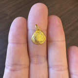 24k Pure Yellow Gold 2g Chinese Double Happiness Rattle Heart Charm