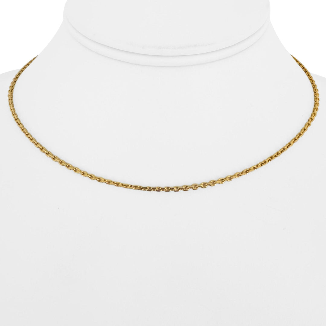 24k Pure Yellow Gold 7.5g Solid Thin 2mm Cable Link Chain Necklace 14.5"
