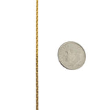 24k Pure Yellow Gold 7.5g Solid Thin 2mm Cable Link Chain Necklace 14.5"