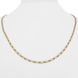 18k Yellow Gold 6g Semi Solid 2mm Figaro Link Chain Necklace Italy 19.5"