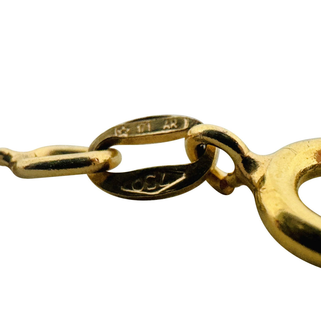 18k Yellow Gold 6g Semi Solid 2mm Figaro Link Chain Necklace Italy 19.5"