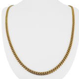 18k Yellow Gold 33.5g Solid Heavy Vintage 4mm Cuban Curb Link Chain Necklace 25"