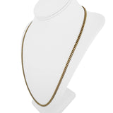 18k Yellow Gold 33.5g Solid Heavy Vintage 4mm Cuban Curb Link Chain Necklace 25"