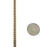 18k Yellow Gold 33.5g Solid Heavy Vintage 4mm Cuban Curb Link Chain Necklace 25"