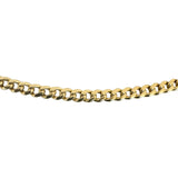 18k Yellow Gold 24.8g Solid Vintage 3.5mm Cuban Curb Link Chain Necklace 25"