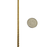 18k Yellow Gold 24.8g Solid Vintage 3.5mm Cuban Curb Link Chain Necklace 25"