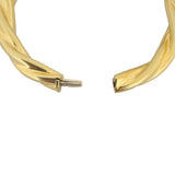 18k Yellow Gold 25g Heavy Vintage 7mm Spiral Twisted Bangle Bracelet 7"