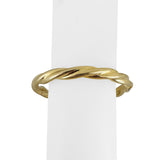 18k Yellow Gold 25g Heavy Vintage 7mm Spiral Twisted Bangle Bracelet 7"