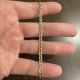 14k Yellow Gold 5.4g Semi Solid 4mm Mariner Link Bracelet 8"