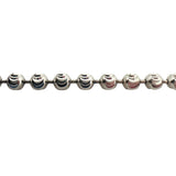 14k White Gold 10.2g Solid 4mm Moon Cut Ball Link Bracelet 8.5"