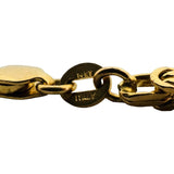 14k Yellow Gold 9.7g Solid Squared 3mm Byzantine Link Bracelet Italy 7"