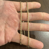 14k Yellow Gold 14.6g Solid 3mm Fancy Link Chain Necklace 21"