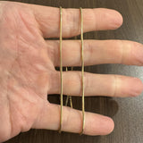 14k Yellow Gold 7.9g Solid Thin 1.5mm Round Snake Link Necklace Italy 18"