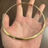 14k Yellow Gold 39.4g Solid Heavy 6mm Omega Link Necklace Italy 16"