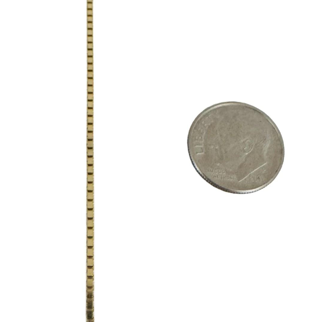 14k Yellow Gold 8g Solid Thin 1.5mm Box Link Chain Necklace 22"