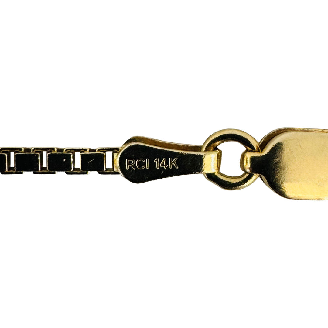 14k Yellow Gold 8g Solid Thin 1.5mm Box Link Chain Necklace 22"