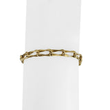 14k Yellow Gold 9.6g Ladies 5mm Fancy Twisted Curb Link Bracelet Italy 7"