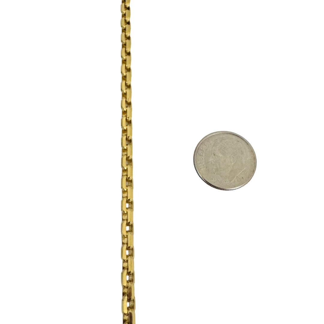 14k Yellow Gold 33g Solid Heavy 3.5mm Cable Biker Link Chain Necklace 26"