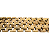 18k Yellow Gold 38.7g Ladies Vintage 27mm Wide Fancy Link Bracelet Italy 7.5"