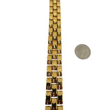 19k Portuguese Yellow Gold 38.3g Vintage Ladies 15mm Fancy Link Bracelet 7.5"