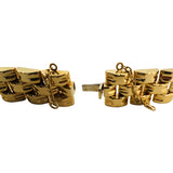 19k Portuguese Yellow Gold 38.3g Vintage Ladies 15mm Fancy Link Bracelet 7.5"