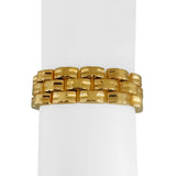 19k Portuguese Yellow Gold 38.3g Vintage Ladies 15mm Fancy Link Bracelet 7.5"