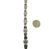 14k Yellow and White Gold 12.2g Reversible Fancy XO Link Bracelet 7.5"