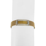 14k Yellow and White Gold 22.7g Men's 11mm Fancy Link Bracelet Italy 8"