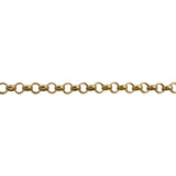 18k Yellow Gold 2.9g Hollow Light 4mm Rolo Link Bracelet 7.5"