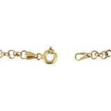18k Yellow Gold 2.9g Hollow Light 4mm Rolo Link Bracelet 7.5"