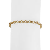 18k Yellow Gold 2.9g Hollow Light 4mm Rolo Link Bracelet 7.5"