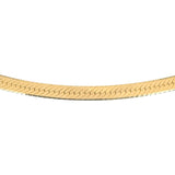 14k Yellow Gold 13.2g Solid 4mm Herringbone Link Chain Necklace Italy 18"