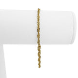 14k Yellow Gold Thin Very Light Milor Fancy Link Bracelet Italy 7"