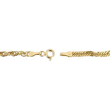 14k Yellow Gold Thin Very Light Milor Fancy Link Bracelet Italy 7"