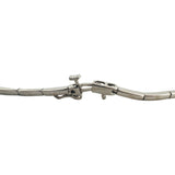 14k White Gold Tanzanite and Diamond 6.7g Ladies Bar Link Bracelet 7.25"