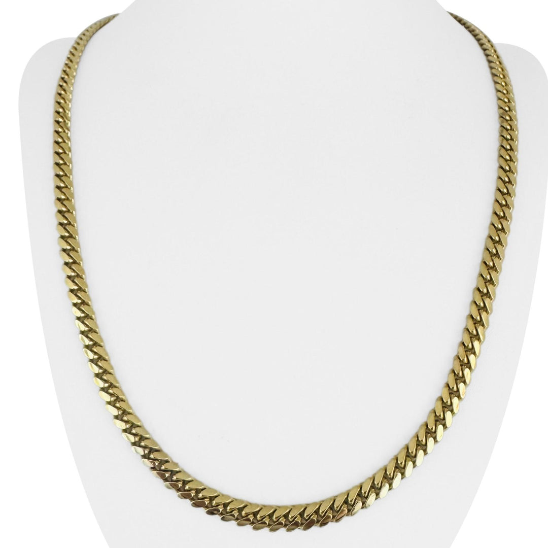 10k Yellow Gold 59.5g Solid Heavy 6mm Cuban Link Chain Necklace 24"