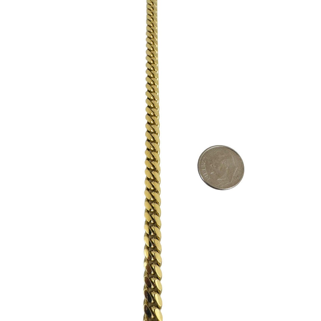 10k Yellow Gold 59.5g Solid Heavy 6mm Cuban Link Chain Necklace 24"