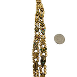 14k Yellow Gold 31g Vintage Two Strand Slide Charm Ladies Bracelet 6.75"