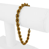 18k Yellow Gold 10.7g Vintage Ladies Thick 6mm Rope Bracelet 8"