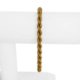 18k Yellow Gold 10.7g Vintage Ladies Thick 6mm Rope Bracelet 8"