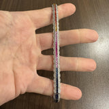 14k White Gold 1.6cttw Diamond and Rainbow Sapphire Link Bracelet 7"
