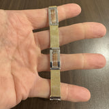 14k Yellow and White Gold 22.7g Men's 11mm Fancy Link Bracelet Italy 8"